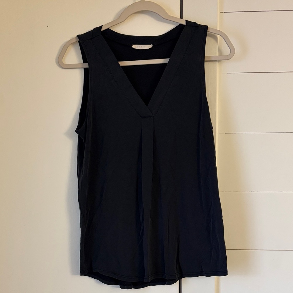Entro Black V-Neck Tank Top